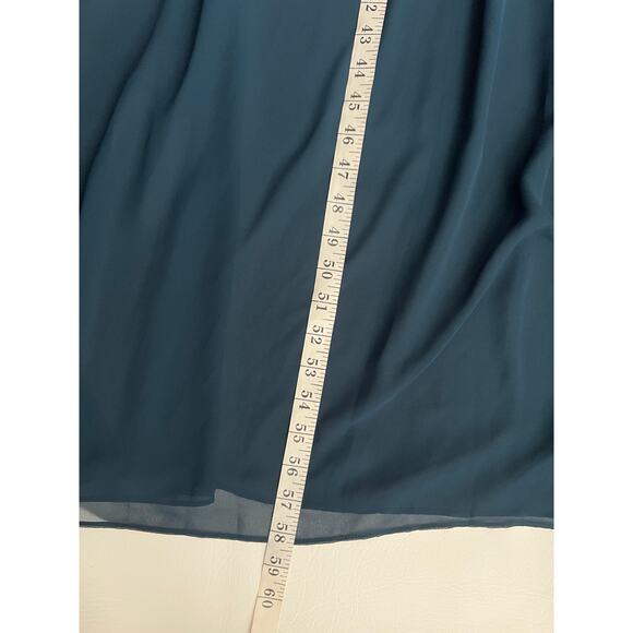 BCBGeneration Laced Teal Sleeveless Formal Dress‎ Size 4 Prom Grunge Regency - Picture 7 of 7